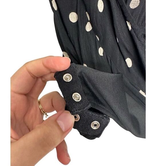 Lovers + Friends Bodysuit Cami Polka-dot Size Extra Small in Black‎ - Picture 6 of 9